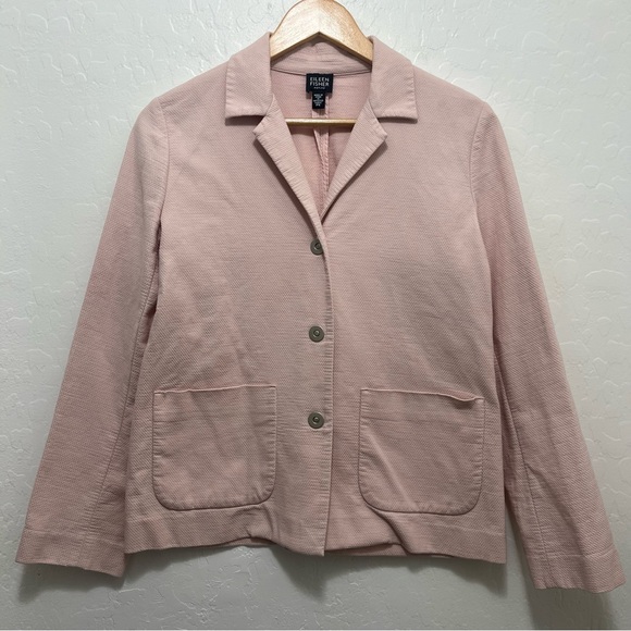 Eileen Fisher Jackets & Blazers - Eileen Fisher Petite Women’s Pink Textured Blazer Jacket Size S